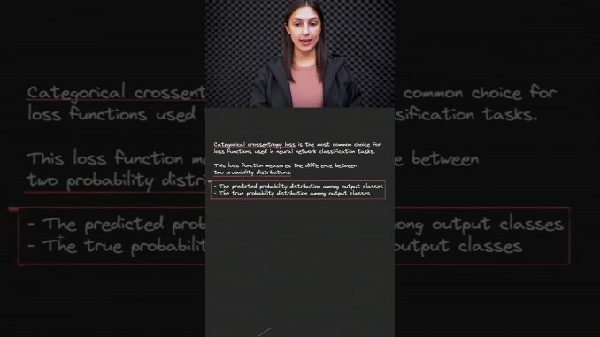 Most Common Loss Function for Classification ❓ - Deep Learning Beginner 👶 - Topic 076 #ai