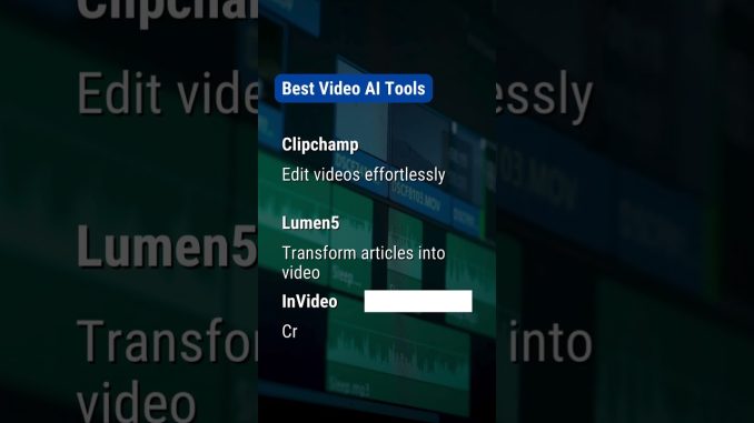 🎞️Must-Try AI Video Tools for Beginners and Pros