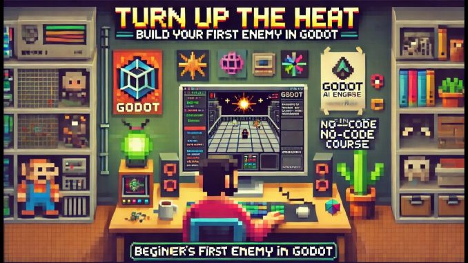 Turn Up the Heat: Build Your First Enemy! | Beginner's No-Code AI Course (7) #godot