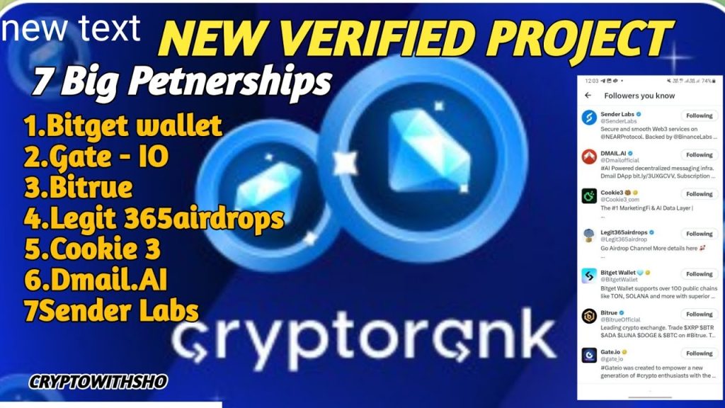 New Crypto Verified Telegram Mining Bot, 7 Big Partnerships, Complete Guide. #cryptorank