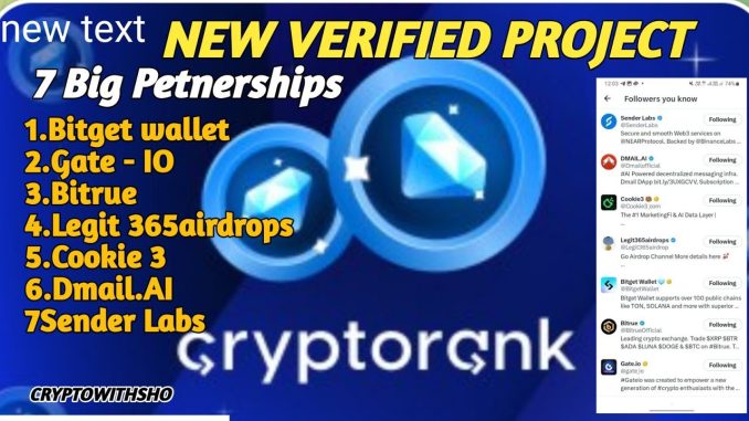 New Crypto Verified Telegram Mining Bot, 7 Big Partnerships, Complete Guide. #cryptorank