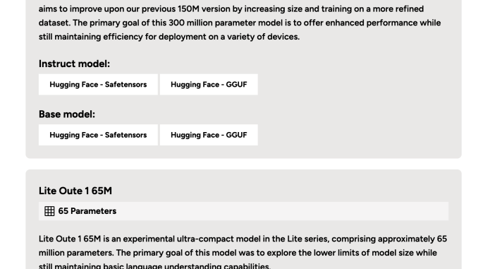 OuteAI Unveils New Lite-Oute-1 Models: Lite-Oute-1-300M and Lite-Oute-1-65M As Compact Yet Powerful AI Solutions