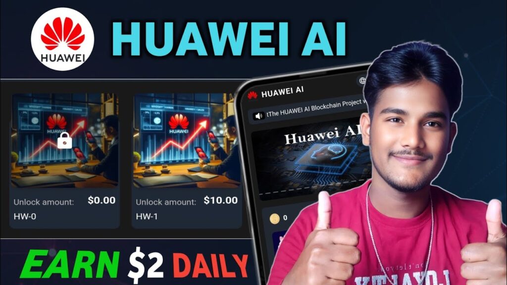 HUAWEI AI Blockchain Project | Earn  Daily From Mining | Free Crypto Mining Telegram Bot App
