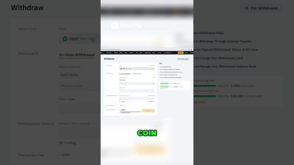 Withdraw Cryptos on ByBit: Step by Step Guide #USDT #crypto#earncrypto #staking#USDTstaking#bt