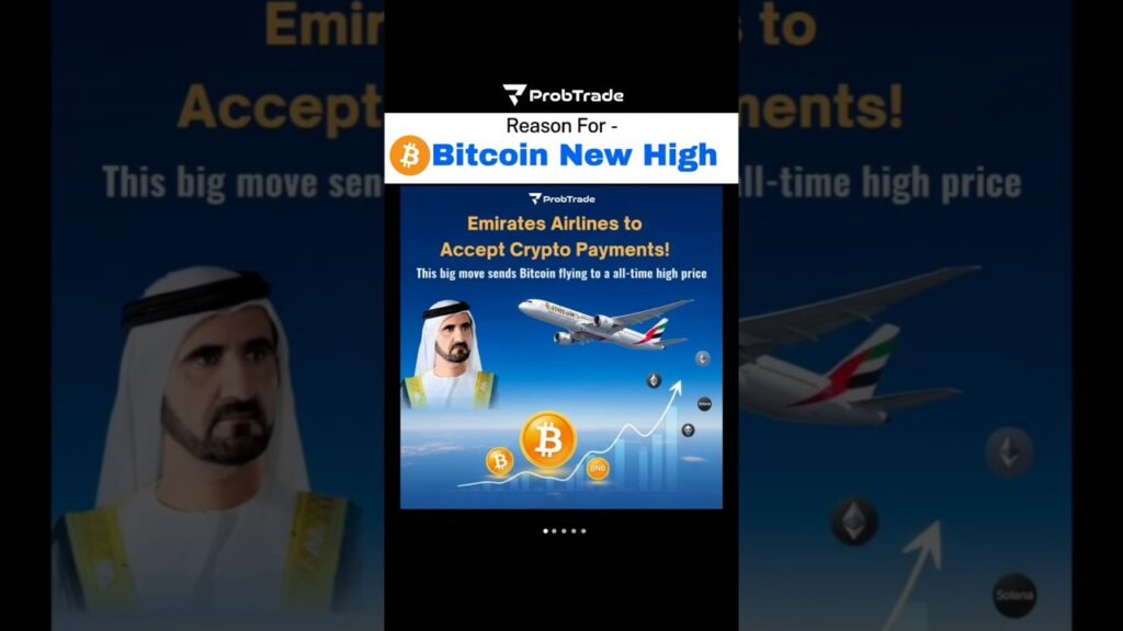Emirates Airlines is set to accept Crypto payments #ProbTrade #CryptoNews #Bitcoin #Emirates