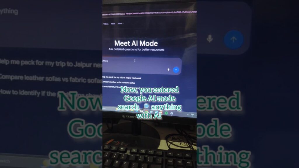 Laptop में AI Mode कैसे Use करें? 😮 | Google AI Tips 💡 #shorts