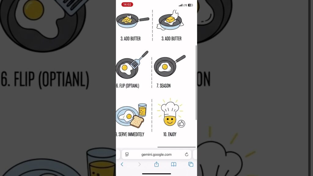 AI guide Step by step on how to cook eggs