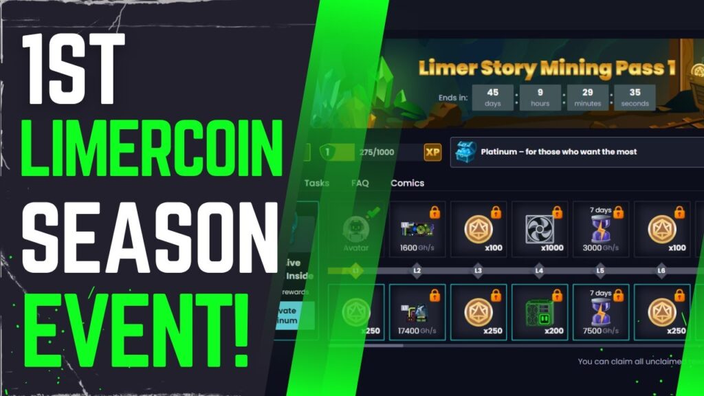 BIG News in Limercoin – Win Crypto Miners & Hash Power / 1st Seasonal Event!