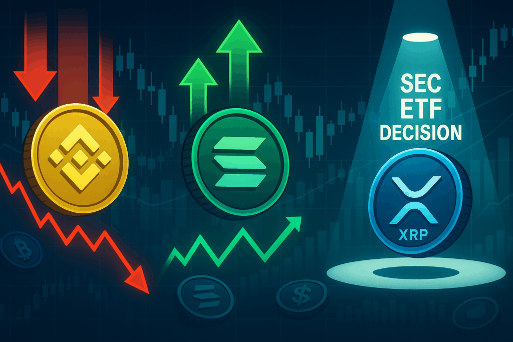 Crypto wrap: BNB dips 10% as SOL tests 0; XRP ETFs updates