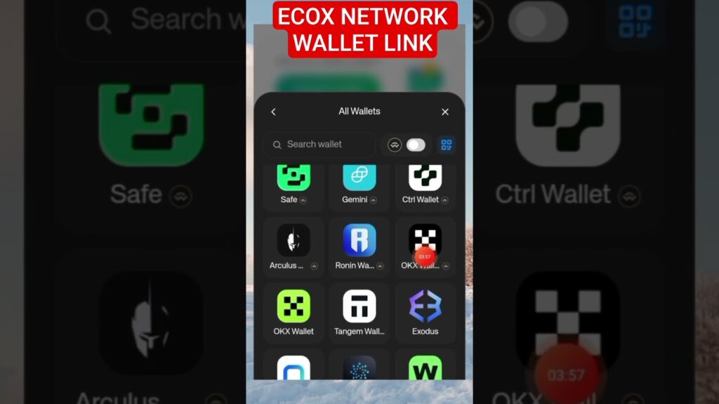 How to connect wallet on ECOX Network for withdrawal & listing #shorts