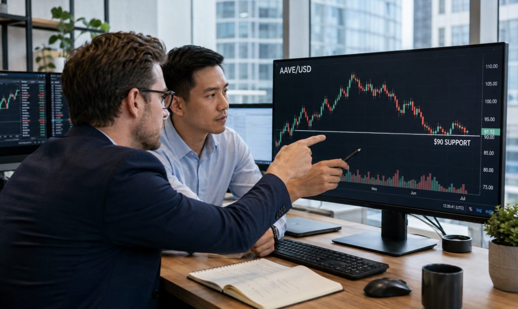 AAVE holds above  as protocol deposits rise, but retail demand weakens
