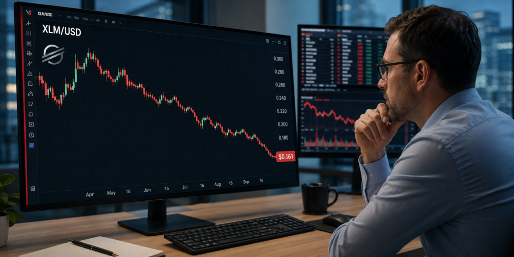 Stellar price risks a deeper correction toward alt=