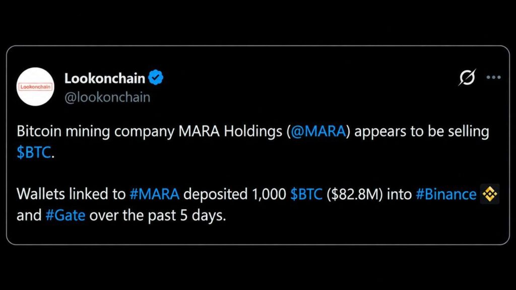 MARA Ships  Million in Bitcoin to Exchanges as Its Stock Sinks 45%