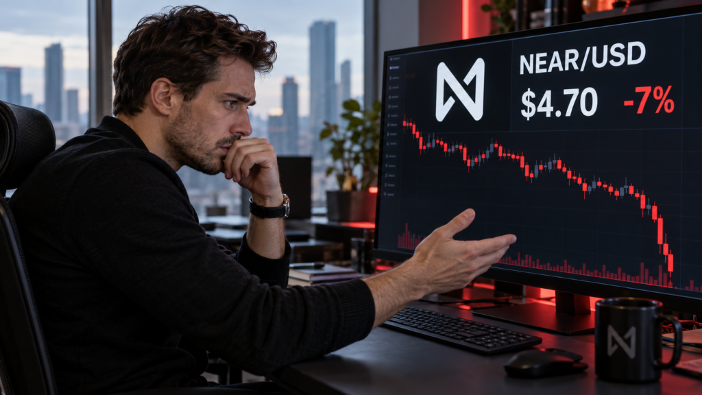 NEAR slips below  despite .42m ETF inflow