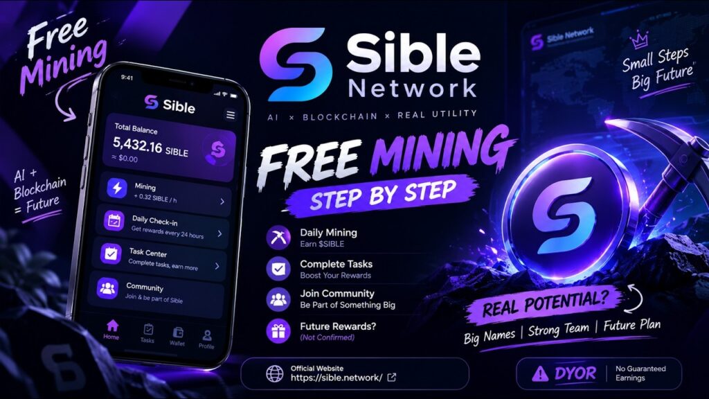 Sible Network App Review 🔥 Free Mining & Tasks | Full Tutorial BANGLA (Step-by-Step Guide)