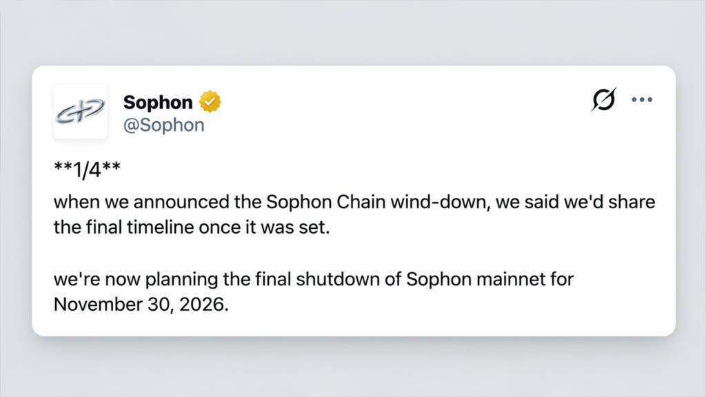Sophon Set to Pull Plug on Layer 2 Network After M Funding Push – Bitcoin News